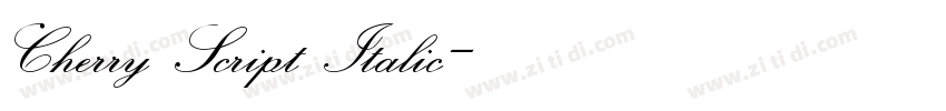 Cherry Script Italic字体转换